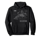 American Aircraft Stealth Fighter F35 lightning blueprint Pullover Hoodie