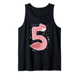 Celebrate 5 Years Old Party For Flamingo Birthday Girl Tank Top