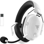 BlackShark V2 Pro (2023) pour PC - Casque sans fil E-Sports Premium (Microphone HyperClear Super Wideband, TriForce Titanium 50mm, Bluetooth, Batterie jusqu'à 70 heures) Blanc