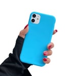 LAMTOR Coque iPhone 12/Anti-Rayures Souple, [Améliorer la Protection de l'appareil Photo], Coque Antichoc en Caoutchouc Souple et Souple en Gel de Silicone de 6,1 Pouces，Bleu Ciel