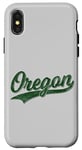 Coque pour iPhone X/XS Oregon Classic Varsity, style maillot de sport vintage