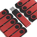 Usb-minne 16 GB 10-pack Usb 2.0 Flash-enheter - Kepmem Portabelt Nyckelringsminne 16 Gb Röd Pendrive Metall 16 Giga Tumminnen Fashion Swivel U Dis