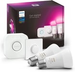 Philips Hue White and Color Ambiance Kit de démarrage 2 ampoules connectées E...