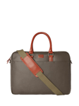 OSPREY LONDON The Grantham Waxed Canvas and Leather Laptop Bag