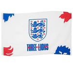 England FA Official Football Gift 3 Lions 5x3ft 1 Pack Crest Body Flag