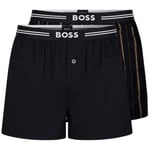 BOSS 2P EW Boxer Shorts Svart polyester Large Herre