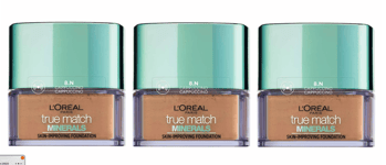 3 x L'OREAL TRUE MATCH MINERALS FOUNDATION MATTIFYING POWDER - CAPPUCCINO 8.N