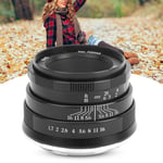 (Black) 35mm F1.7 Large Aperture E Mount Portrait Fixed Focus Manual Lens