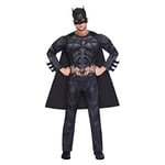 amscan-9906109EU Batman Costume de Super-héros The Dark Knight pour Adulte, Taille M – 1 pièce, 9906109, Noir, Medium: 40-42"