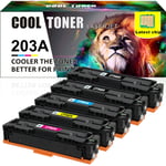 5PK Toner Compatible for 203A HP LaserJet Pro M254dw MFP M281fdw M254nw M280nw