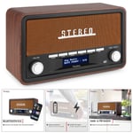 Audizio Foggia Retro Portable DAB+ Radio with Bluetooth, FM Tuner, Alarm Copper