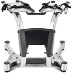 BRAINGAIN Support d'haltères réglable pour la maison et la salle de sport, convient pour les haltères réglables de 24 kg et 40 kg, gris