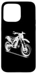 Coque pour iPhone 15 Pro Max Dirt Bike 3D Wireframe – Vintage Moto Lover