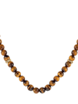 BOSS Tiger Eye Beaded Necklace, Brown/Multi