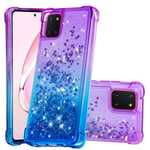 Samsung Galaxy Note 10 Lite Case Gradient Quicksand Gradient Quicksand Soft TPU puskurin tyynynpäällinen - violetti ja sininen