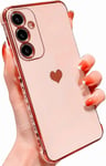 Vepbk Case for Samsung Galaxy A34 5G, Soft Case Silicone Cover with Love Hearts