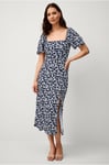 Gina Tricot - Maxiklänning Puff Sleeve Midi Dress - Blå