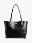 Coach Willow Croc Leather Tote Bag