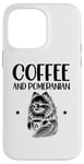 Coque pour iPhone 14 Pro Max Café et Poméranie Poméraniens Pom Dog