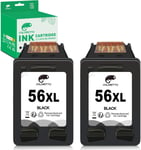 56 Xl Noir Cartouches D'Encre Remanufacturées Pour Hp 56Xl Pour Hp Psc 1315 1318 1340 1350 1355 2105 2110 Photosmart 7150 7260 7350 7450 Officejet 4105 4215 4255 5505 5510 6110 Imp[DYJ071573]