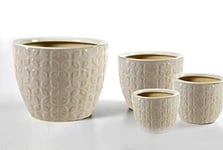 Gicos Cachepot Céramique 4pcs TDS Beige 757389