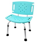 Shower Stool Bath Stool Shower Chair Padded Back Universal Bath Seat Durable Aluminum Legs for Elderly, Senior, Handicap Max 100kg（220lbs）