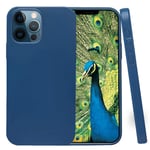 Inbeage Biodegradable Phone Case for Apple iPhone 12/12 Pro,Eco-Friendly,Natural Texture,Speckled,6.1 Inches (Majolica/Navy Blue)