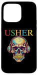 iPhone 15 Pro Max USHER Vintage Hiphop Music skull Headphone Vintage Design Case