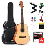 Donner 3/4 Guitare Acoustique Adulte Debutant Guitare Folk 36 Pouces Guitare Kit de Voyage avec Sac Capo Tuner(Naturel)