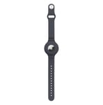 Silicone flexible case wristband wrist pendant case for Apple AirTag locator gray