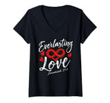 Womens Everlasting Love Jeremiah 31:3 Bible Verse V-Neck T-Shirt