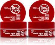 Red One Aqua Hair Wax Hair Styling Gel Edge Control Gel Wax Ultra Hold Pack of 2