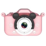 yanzz Appareil Photo numérique Multifonctionnel pour Enfants de Dessin animé Mini SLR 2.0 Pouces écran HD 2000W Pixel 1080P Jeu de Puzzle Chargement USB Meilleur Cadeau pour Enfants, Rose