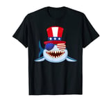 Happy 4th Of July USA Shark Lover American Independence Day T-Shirt