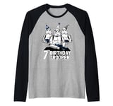 Star Wars Stormtrooper Party Hats Trio 7th Birthday Trooper Raglan Baseball Tee