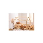 Lit cabane enfant 80 x 160 cm sans matelas