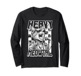 Heavy Meowtal Cat Funny Metal Music Band Singer Musician Long Sleeve T-Shirt