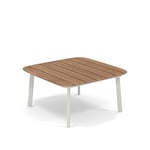 EMU - Shine Coffee Table White - Soffbord utomhus - Arik Levy - Vit - Metall/Trä