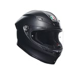 AGV - K6 S AGV E2206 MPLK, Full-face Motorcycle Helmet, Unisex, Matt Black, S