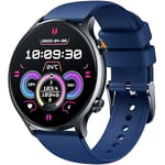 Montre Connectée Sport pour Hommes avec Appel: Smartwatch Bluetooth 5.2 Compatibles Android et IOS Montres Intelligente Ronde de 1,42" Étanche IP67 Fitness Tracker Podomètre Moniteur de Sommeil Bleu