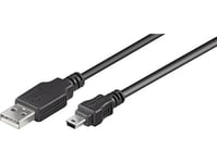 Vivolink Usb-Kabel, Usb-A Till Mini Usb B 5 Stift, Hane-Hane, Färg: Svart, Längd: 1,8 Meter