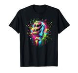 Splash Art Microphone Mic Singer Podcast Host Podcaster T-Shirt