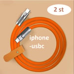 2st 2m 120W snabb iphone USB-C laddare röd röd