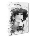 Audrey Hepburn (2) V3 Canvas Print for Living Room Bedroom Home Office Décor, Wall Art Picture Ready to Hang, 30 x 20 Inch (76 x 50 cm)