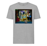 T-Shirt Homme Col Rond Simpson Bart Jesus Nativite Chretien Parodie