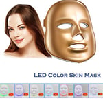 Havenfly LED Photon Therapy 7 Couleur Light rajeunissement de la Peau blanchissant Beauté du Visage Daily Skin Care Masque (Doré)