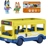 Bluey's Town Bus Vehicle Playset and Official Figures Pack, with two Bluey and