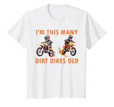 Youth 2 Year Old Boy I'm Two Dirt Bikes Old 2nd Birthday Kids T-Shirt