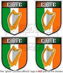 Irlande Eire Irlande Harpe Shield gaélique 50 mm (5,1 cm) bumper-helmet en vinyle autocollants, Stickers x4