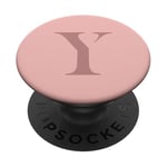 Lettre Y Monogramme Nom Initiale Y Rose Marron Cadeau pour Elle PopSockets PopGrip Adhésif